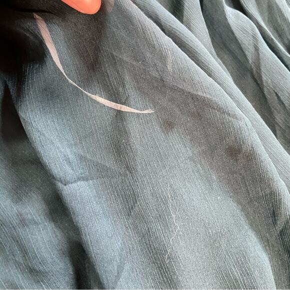 NWOT Lulus Vivacious Arrival Emerald Chiffon Balloon Sleeve Mini Dress - Picture 3 of 12